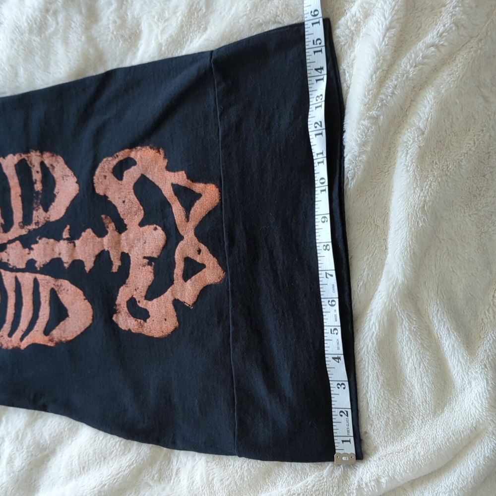 *RARE* Rockin' Bones Custom Halter Tunic/Dress Black with Orange Skeleton XS - Picture 7 of 9